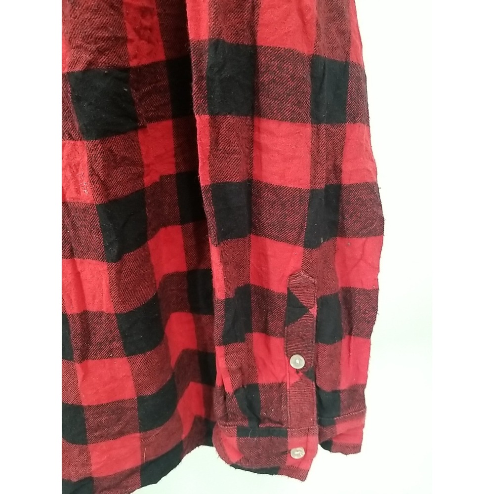 Croft And Barrow Womens 1X Long Sleeve Button Up Flannel Plaid Shirt - Picture 5 of 6